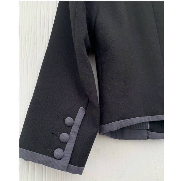 H&M Short Military Style Blazer Size 8 Black - Picture 5 of 7